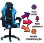 Imagem de Cadeira Gamer de Escritório Azul Claro Reclinável Ergonômica Racer X Comfort