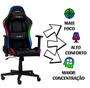 Imagem de Cadeira Gamer de Escritório Racer X Reclinável Hype com Led RGB