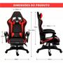 Imagem de Cadeira Gamer Ergonômica Escritório Python Fly X12 Vermelho