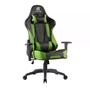 Imagem de Cadeira Gamer Escritório Cruiser Confortãvel com Almofadas Ergonômicas para Pescoço e Lombar e Regulagem de Altura e de Braço Cor Vermelho e Verde Com Revestimento material sintético Reclinação de 155