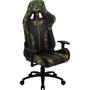 Imagem de Cadeira Gamer Escritório ThunderX3 BC3 Encosto Reclinável material PU de Alta Qualidade Cor Verde Militar Camuflada