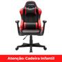 Imagem de Cadeira Gamer Giratória Infantil Stock Car BlumeOffice Poliuretano (PU) Preto Vermelho Base Rodizio