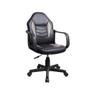 Imagem de Cadeira Gamer Infantil em Couro PVC Pelegrin PEL-9354 Preto com Cinza