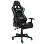 Imagem de Cadeira Gamer Moob Thunder Reclinável 180º Com Acabamento Premium Braços 2D e Almofadas para LombarePescoçoPreto/Azul