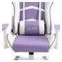 Imagem de Cadeira Gamer Mymax MX5, Até 150Kg, com Ajuste de altura, Giratória, Branco e Roxo - MGCH-MX5/PRWH