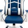 Imagem de Cadeira Gamer Mymax MX5, Até 150kg, Com Almofadas, Reclinável, Descanso de Braço 2D, Branco e Azul Marinho - MGCH-MX5/BLMR