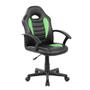 Imagem de Cadeira gamer PEL-9353 em couro pu preta e verde - Pelegrin