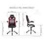 Cadeira Gamer Pelegrin PEL-3009 Couro PU Preta, Vermelha e Cinza Imagem de Cadeira Gamer Pelegrin PEL-3009 Couro PU Preta, Vermelha e Cinza