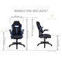 Cadeira Gamer Pelegrin PEL-3011 Preta e Azul Imagem de Cadeira Gamer Pelegrin PEL-3011 Preta e Azul