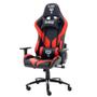 Imagem de Cadeira Gamer Preto com Vermelho MOUNT De Alto Conforto Com Ajuste de Altura inclinação do encosto de 180 Graus Suporta até 150kg