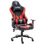 Imagem de Cadeira Gamer Preto com Vermelho MOUNT De Alto Conforto Com Ajuste de Altura inclinação do encosto de 180 Graus Suporta até 150kg