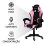 Imagem de Cadeira Gamer Racer X Comfort de Escritório Ergonômica Rosa