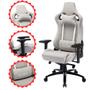 Imagem de Cadeira Gamer Resistente de Alto Conforto em Tecido com Base de Metal e Acento Largo - Suporta até 180kg