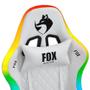 Imagem de Cadeira gamer rgb com alto falante fox racer - branco