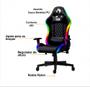 Imagem de Cadeira Gamer RGB Fox Racer Iluminação LED - Preta