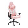 Imagem de Cadeira gamer rosa e branco cl-cm081 - clanm