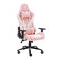 Imagem de Cadeira Gamer Rosa E Branco Clanm Cl-Cm081