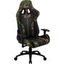 Imagem de Cadeira Gamer ThunderX3 BC3 Verde Militar Camuflada Ergonômica com Estofado de material sintético Apoios de braços confortável