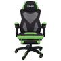 Imagem de Cadeira Gamer Vinik Rocket Cor Preta Com Verde Com Encosto  Ajustável e Apoio de Cabeça Assento Confortável Ergonômica Até 120kg