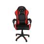 Imagem de Cadeira Gamer XTreme Gamers Cinesis NY Preta e Vermelha Conforto e Performance para Jogos e Escritório  Evolux