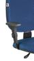 Imagem de Cadeira Gerente Giratória Braços Tecido Azul Com Preto