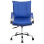 Imagem de Cadeira giratória escritório material sintético desenho italiano Show de Cadeira azul escuro