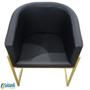 Imagem de Cadeira Gold Estofado Várias Cores Base Aço Preto Fosco - Datelli Design