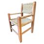 Imagem de Cadeira infantil artesanal de madeira e palha natural trançada a mão para uso diário ou decoração de quartos infantis, salas, brinquedotecas