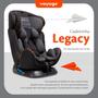 Imagem de Cadeira Infantil Carro Legacy Cinza Preta 0-36kg DRC Voyage