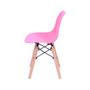 Imagem de Cadeira Infantil Eames DSW Polipropileno Rosa Base Madeira