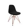 Imagem de Cadeira Jantar Estofada Preto Eames Base Ferro Cobre