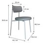 Imagem de Cadeira Kyta Fixa com 4 Pés 50 X 44,7 X 83,8 Cm com 2 Unidades