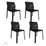 Imagem de Cadeira Laryssa Preta Sala Jantar Gourmet Sorveteria Restaurante Lanchonete  kit com 4 Top Chairs