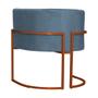 Imagem de Cadeira Luna para Clínica Estética Base de Metal Bronze Linho Escolha sua cor - WeD Decor