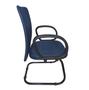 Imagem de Cadeira Maya Interlocutor Fixa Para Escritório Base S Encosto Em Tela Mesh - Azul