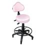 Imagem de Cadeira Mocho Rosa Claro Ergonômico Caixa Com Aro Com Sapata - ULTRA Móveis