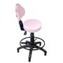 Imagem de Cadeira Mocho Rosa Claro Ergonômico Caixa Com Aro Com Sapata - ULTRA Móveis