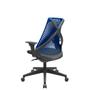 Imagem de Cadeira Office Bix Tela Azul Assento Aero Preto Autocompensador Base Piramidal 95cm - 64032