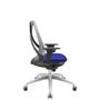 Imagem de Cadeira Office Bix Tela Cinza Assento Aero Azul Autocompensador Base Alumínio 95cm - 63984