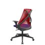 Imagem de Cadeira Office Bix Tela Vermelha Assento Aero Azul Autocompensador Base Piramidal 95cm - 64025
