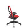 Imagem de Cadeira Office Bix Tela Vermelha Assento Aero Vermelho Autocompensador Base Piramidal 95cm - 64026