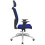 Imagem de Cadeira Office Brizza Soft Aero Azul RelaxPlax Com Encosto Cabeca Base Aluminio 126cm - 63504