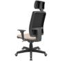 Imagem de Cadeira Office Brizza Soft Poliester Fendi Autocompensador Com Encosto Cabeça Base Standard 126cm - 63456