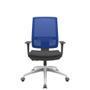 Imagem de Cadeira Office Brizza Tela Azul Assento Aero Preto RelaxPlax Base Aluminio 120cm - 63830