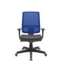 Imagem de Cadeira Office Brizza Tela Azul Assento Vinil Preto Autocompensador Base Standard 120cm - 63711