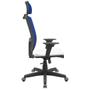 Imagem de Cadeira Office Brizza Tela Azul Com Encosto Assento Aero Branco RelaxPlax Base Standard 126cm - 63649
