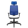 Imagem de Cadeira Office Brizza Tela Azul Com Encosto Assento Aero Branco RelaxPlax Base Standard 126cm - 63649