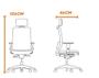 Imagem de Cadeira Office Brizza Tela Azul Com Encosto Assento Aero Branco RelaxPlax Base Standard 126cm - 63649