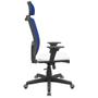 Imagem de Cadeira Office Brizza Tela Azul Com Encosto Assento Aero Branco RelaxPlax Base Standard 126cm - 63649
