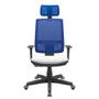 Imagem de Cadeira Office Brizza Tela Azul Com Encosto Assento Aero Branco RelaxPlax Base Standard 126cm - 63649